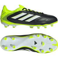 adidas Copa Pure III Pro Gras Voetbalschoenen (FG) Zwart Wit Neongeel