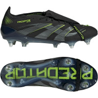 adidas Predator Elite FT Crampons Vissés Chaussures de Foot (SG) Noir Gris Foncé Jaune Néon