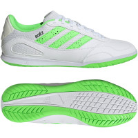 adidas Super Sala III Zaalvoetbalschoenen (IN) Wit Lichtgroen Zwart