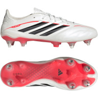adidas Copa Pure IV Elite Crampons Vissés Chaussures de Foot (SG) Blanc Noir Rouge