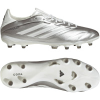 adidas Copa Pure IV Pro Gazon Naturel Chaussures de Foot (FG) Argenté Blanc Gris Foncé