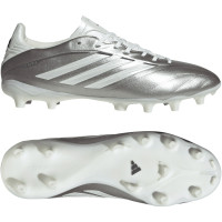 adidas Copa Pure IV League Gras Voetbalschoenen (FG) Zilver Wit Donkergrijs
