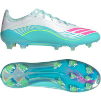 adidas F50 Messi Elite Gras Voetbalschoenen (FG) Wit Turquoise Roze