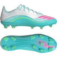 adidas F50 Messi Pro Gras Voetbalschoenen (FG) Wit Turquoise Roze