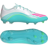 adidas F50 Messi League Gras / Kunstgras Voetbalschoenen (MG) Wit Turquoise Roze