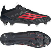 adidas F50 Elite IJzeren-Nop Voetbalschoenen (SG) Zwart Rood Donkergrijs