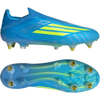 adidas F50 Elite Veterloze IJzeren-Nop Voetbalschoenen (SG) Blauw Neongeel