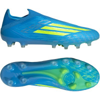 adidas F50 Elite Veterloze Kunstgras Voetbalschoenen (AG) Blauw Neongeel