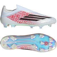 adidas F50 Lamine Yamal Elite Veterloze Gras Voetbalschoenen (FG) Wit Felrood Zwart