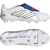 adidas Predator League FT Gras Voetbalschoenen (FG) Kids Wit Zilver Blauw Rood
