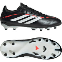 adidas Copa Pure IV League Gazon Naturel Chaussures de Foot (FG) Enfants Noir Blanc Rouge