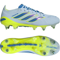 adidas Predator Elite IJzeren-Nop Voetbalschoenen (SG) Lichtblauw Blauw Geel