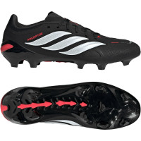 adidas Predator League Gazon Naturel Chaussures de Foot (FG) Noir Blanc Rouge