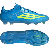 adidas F50 Pro Gazon Naturel Chaussures de Foot (FG) Bleu Néon Jaune