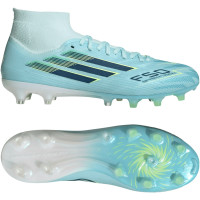 adidas F50 Sparkfusion Pro Gazon Naturel Artificiel Chaussures de Foot (MG) Femmes Bleu Clair Bleu Foncé Néon Jaune
