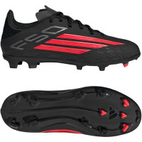 adidas F50 League Gazon Naturel Gazon Artificiel Chaussures de Foot (MG) Enfants Noir Rouge Gris Foncé