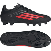 adidas F50 Club Gazon Naturel Gazon Artificiel Chaussures de Foot (MG) Noir Rouge Gris Foncé