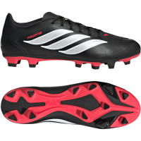 adidas Predator Club Gras / Kunstgras Voetbalschoenen (MG) Zwart Wit Rood