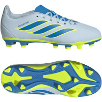 adidas Predator Club Gazon Naturel Artificiel Chaussures de Foot (MG) Enfants Bleu Clair Bleu Jaune