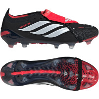 adidas Predator Elite FT Gazon Naturel Chaussures de Foot (FG) Noir Blanc Rouge