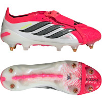 adidas Predator Elite FT IJzeren-Nop Voetbalschoenen (SG) Rood Wit Zwart