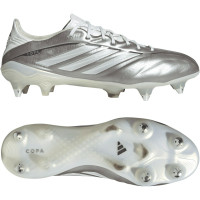 adidas Copa Pure IV Elite IJzeren-Nop Voetbalschoenen (SG) Zilver Wit Donkergrijs