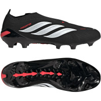 adidas Predator League Veterloze Gras Voetbalschoenen (FG) Zwart Wit Rood