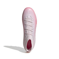 adidas F50 Sparkfusion League Gazon Naturel Artificiel Chaussures de Foot (MG) Femmes Rose Blanc