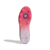 adidas F50 Sparkfusion League Gazon Naturel Artificiel Chaussures de Foot (MG) Femmes Rose Blanc