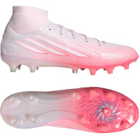 adidas F50 Sparkfusion Pro Gazon Naturel Artificiel Chaussures de Foot (MG) Femmes Rose Blanc