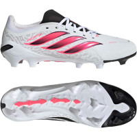 adidas Predator League Gras Voetbalschoenen (FG) Wit Zwart Roze