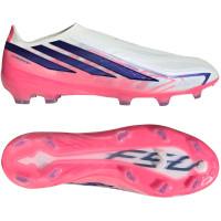 adidas F50 Hyperfast Pro Gazon Naturel Chaussures de Foot (FG) Blanc Mauve Rose
