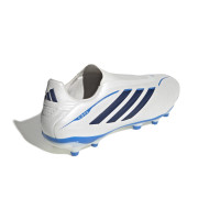 adidas Copa Pure IV League Sans Lacets Gazon Naturel Chaussures de Foot (FG) Blanc Bleu Bleu Foncé