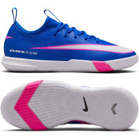 Nike Zoom Mercurial Vapor 16 Academy Zaalvoetbalschoenen (IN) Kids Blauw Wit Felroze