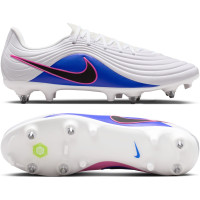 Nike Tiempo Maestro Academy Crampons Vissés Chaussures de Foot (SG) Blanc Bleu Rose Vif