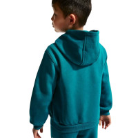 Survêtement polaire à capuche Nike Club pour tout-petits et enfants d'âge préscolaire vert sarcelle et blanc
