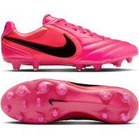 Nike Tiempo Ligera Pro Gazon Naturel Chaussures de Foot (FG) Rose Vif Noir