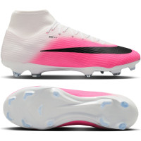Nike Zoom Mercurial Superfly 11 Academy Gazon Naturel Artificiel Chaussures de Foot (MG) Rose Vif Blanc Noir