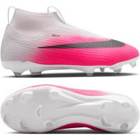 Nike Zoom Mercurial Superfly 11 Academy Gazon Naturel Artificiel Chaussures de Foot (MG) Enfants Rose Vif Blanc Noir