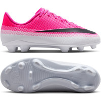 Nike Mercurial Vapor 17 Club Gazon Naturel Gazon Artificiel Chaussures de Foot (MG) Enfants Rose Vif Blanc Noir