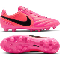 Nike Tiempo Ligera Pro Gazon Artificiel Chaussures de Foot (AG) Rose Vif Noir