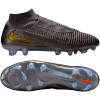 Nike Phantom 6 High LV8 Elite Gazon Naturel Chaussures de Foot (FG) Gris Foncé Orange Multicolore