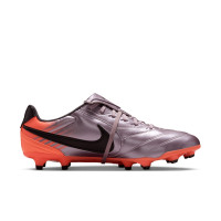 Nike Tiempo Ligera Pro Gras Voetbalschoenen (FG) Lichtpaars Oranje Zwart