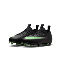 Nike Mercurial Vapor 17 Academy Gras / Kunstgras Voetbalschoenen (MG) Kids Zwart Felgroen Zilvergrijs