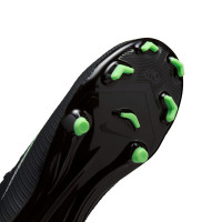 Nike Mercurial Vapor 17 Academy Gras / Kunstgras Voetbalschoenen (MG) Kids Zwart Felgroen Zilvergrijs