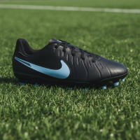 Nike Tiempo Legend 10 Academy Gazon Naturel Gazon Artificiel Chaussures de Foot (MG) Enfants Noir Bleu Clair
