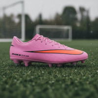 Nike Zoom Mercurial Vapor 16 Academy IJzeren-Nop Voetbalschoenen (SG) Anti-Clog Roze Felrood Lichtblauw