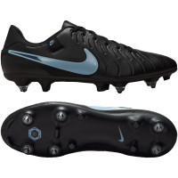 Nike Tiempo Legend 10 Academy IJzeren-Nop Voetbalschoenen (SG) Anti-Clog Zwart Lichtblauw