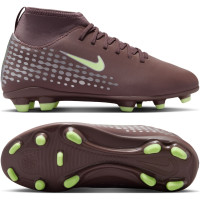 Nike Mercurial Superfly 10 Mbappé Club Gras / Kunstgras Voetbalschoenen (MG) Kids Bruin Neongeel Zilver
