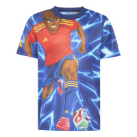 adidas Lamine Yamal Zomerset Kids Blauw Donkerblauw Rood Oranje